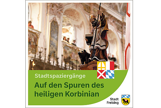 Titelblatt des Stadtspaziergangs „Auf den Spuren des heiligen Korbinian“.