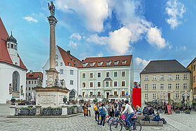 Der Marienplatz im Herzen Freisings.