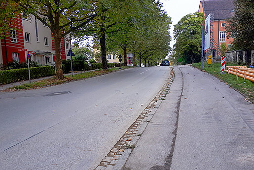 Für den Ausbau der General-von-Stein-Straße ist voraussichtlich Ende August 2022 eine Vollsperrung im Abschnitt zwischen Lankesberg- und Asamstraße erforderlich. (Foto: Stadt Freising)
