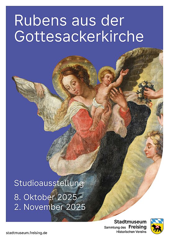 Das Plakat zur Studioaustellung zeigt Maria mit dem Jesuskind