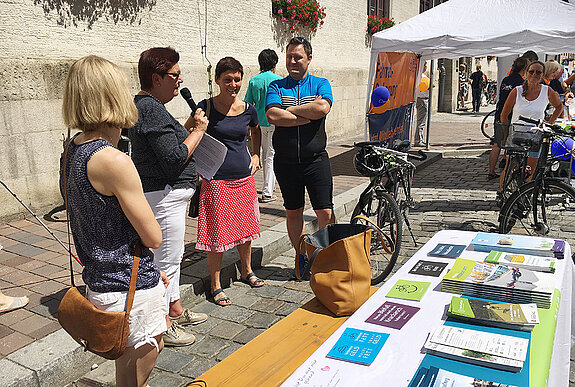 Eröffnung des Radlsommers durch Bürgermeisterin Eva Bönig.