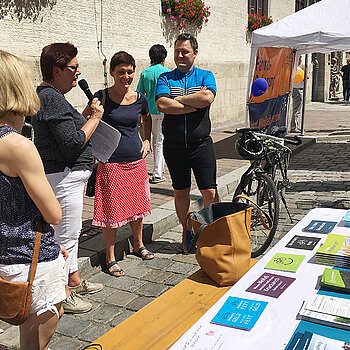 Eröffnung des Radlsommers durch Bürgermeisterin Eva Bönig.