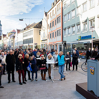 OB Tobias Eschenbacher dankt allen, die dazu beigetragen haben, dieses große Projekt zu stemmen. (Foto: Stadt Freising)