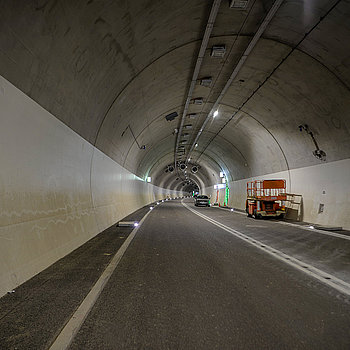 Blick in den 705 Meter langen Tunnel. (Foto: Stadt Freising)