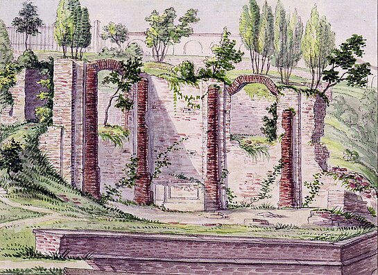 Abbildung der Ruine der Korbinianskapelle