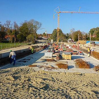 Tunnelbau Deckelbauweise: Arbeiten Oktober 2018 (Fotos: edr)