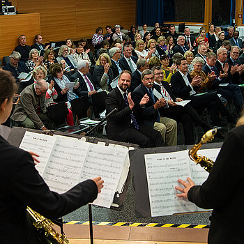 Musik vom Feinsten wird den Gästen des Jubiläumsabends zum zehnjährigen Bestehen der Bürgerstiftung präsentiert. (Foto: Stadt Freising)
