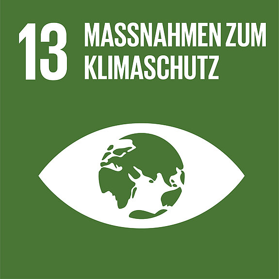Ziel 13 von 17 nachhaltigen Entwicklungszielen der UN: umgehend Maßnahmen zur Bekämpfung des Klimawandels und seiner Auswirkungen ergreifen.