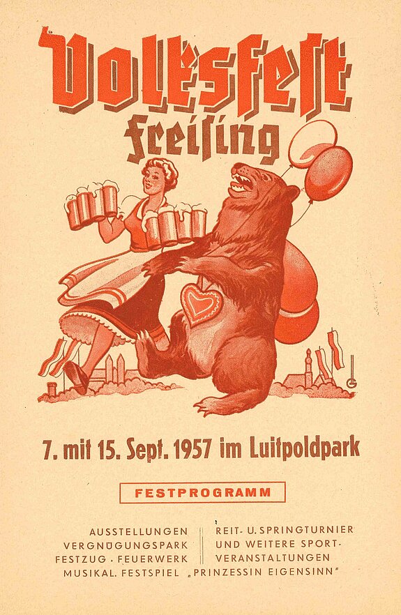 Titelblatt des Volksfestprogramms von 1957.