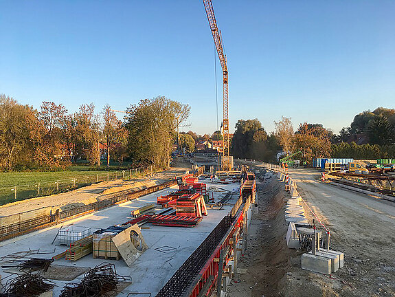 Tunnelbau Deckelbauweise: Arbeiten Oktober 2018 (Fotos: edr)