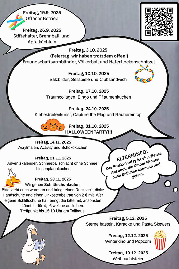 Freaky-Friday im September, Oktober, November, Dezember Flyer Tollhaus-2025 Seite-2