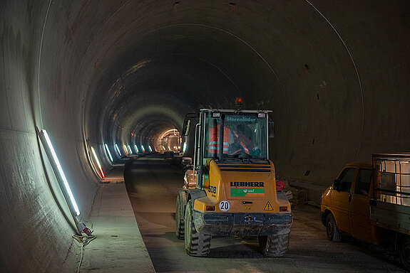 Westtangente Freising: im bergmännischen Tunnel.