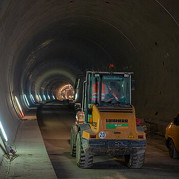 Westtangente Freising: im bergmännischen Tunnel.