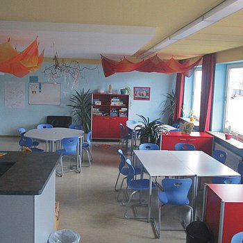 Das Schülercafé ist der Mittelpunkt der Ganztagsschule in Neustift.