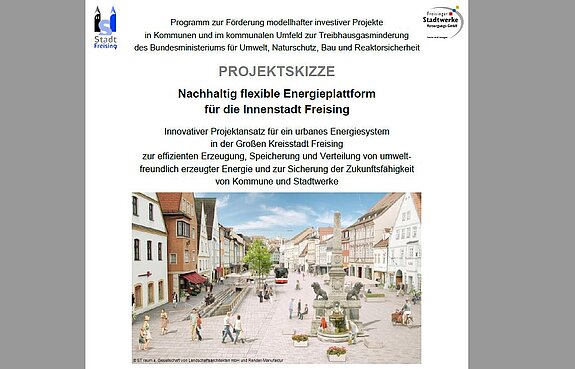 Titelbild Skizze: Einreichung einer umfangreichen Projektskizze für ein urbanes Energiesystem als kommunales Klimaschutz-Modellprojekt.