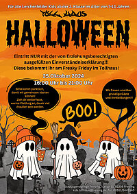 Halloween-Flyer Freaky-Friday Tollhaus 2024