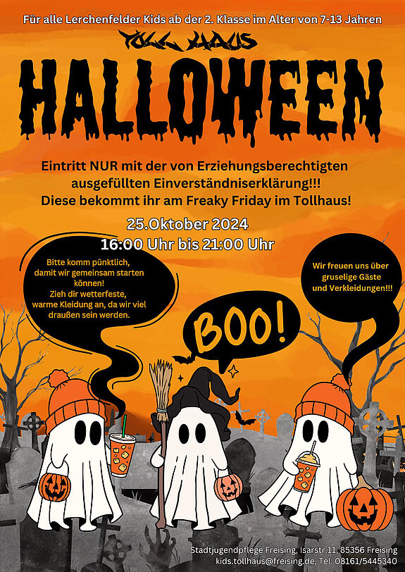 Halloween-Flyer Freaky-Friday Tollhaus 2024