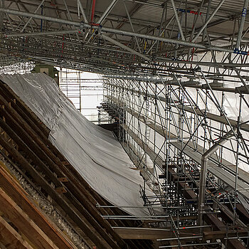 Dachsanierung und Deckenverstärkung im Asamgebäude Freising. 