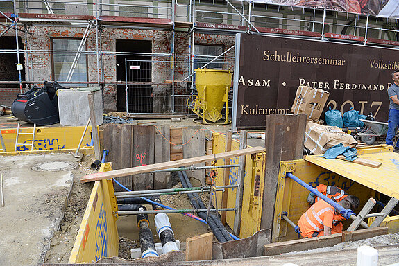 Auch das Asamgebäude wird an das ökologische Wärmenetz angeschlossen. (Foto: Stadt Freising) 