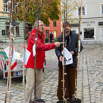 Apfel-, Birnen- und Zwetschgenbäume gab es für jeweils 15 Euro sowie Walnussbäume für 20 Euro. (Foto: Stadt Freising)