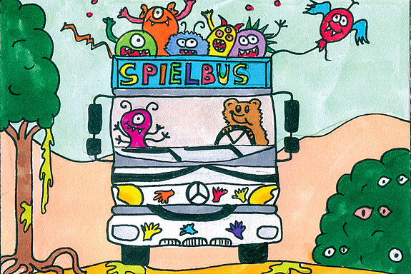 Brummi der Monsterbus- unser Motto für den Spielbus 2020