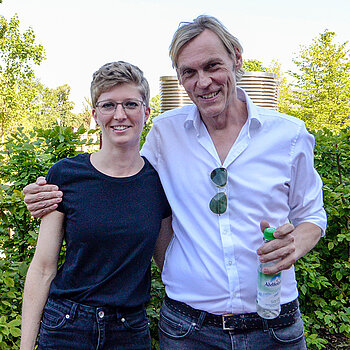 Die Menschen "hinter den Kulissen", Teil 2: Technikchefin Marina Rachner und Kulturamtsleiter Markus Bader. (Foto: Stadt Freising).