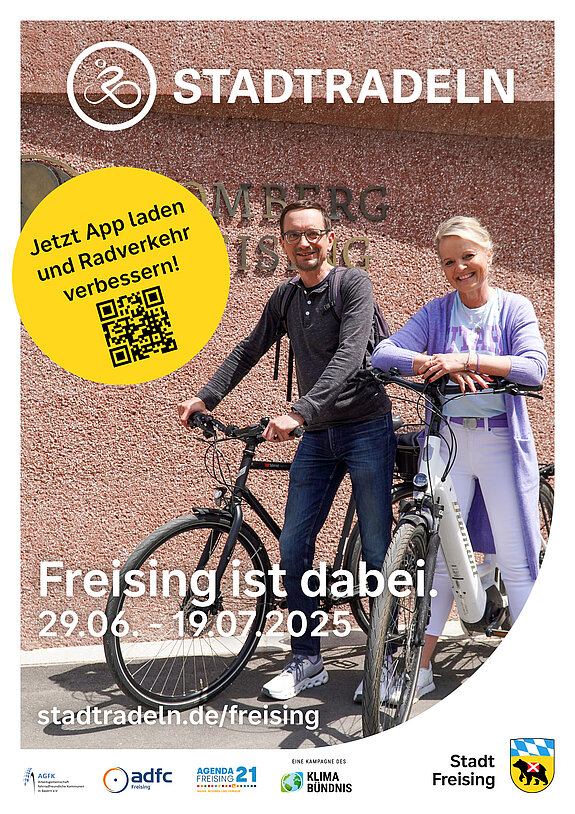 Plakat zum STADTRADELN in der Stadt Freising