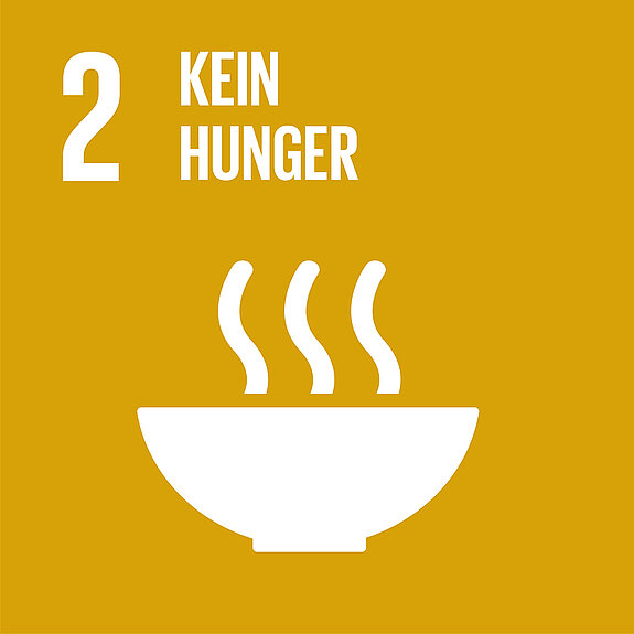 Ziel 2 von 17 nachhaltigen Entwicklungszielen der UN: Ernährung sichern – den Hunger beenden, Ernährungssicherheit und eine bessere Ernährung erreichen und eine nachhaltige Landwirtschaft fördern