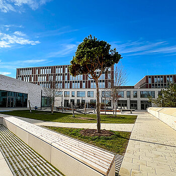 Schulen am SteinPark - Pausenbereich. (Foto: Stadt Freising) 