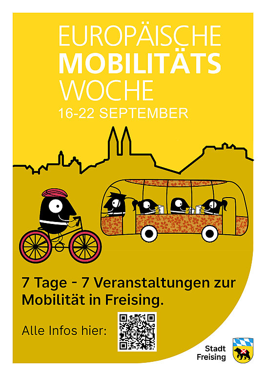 Die Stadt Freising veranstaltet im Rahmen der Europäischen Mobilitätswoche 7 Veranstaltungen zwischen 16. und 22. September 2023