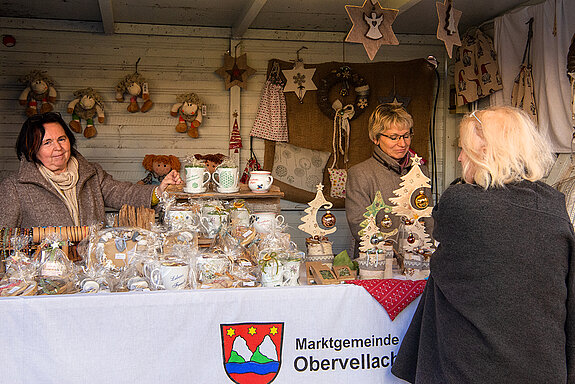 Korbiniansmarkt rund um den Roider-Jackl- Brunnen - Stand Obervellach. (Foto: Stadt Freising)