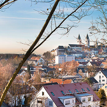 Schöner Blick vom Lankesberg auf den Domberg (Foto: Stadt Freising)