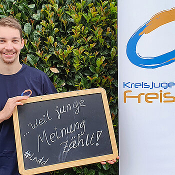 Wendelin Hege, Beisitzer im  Kreisjugendring sagt: "Ich bin dabei, weil junge Meinung zählt!"