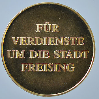 Bürgermedaille der Stadt Freising Rückseite