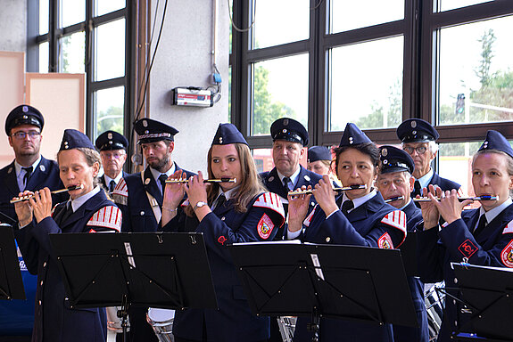 Nach der langen Corona-Zwangspause ist der Spielmannszug wieder gefragt - als auch musikalischer Begleiter des Kulturempfangs.