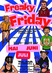 Freaky-Friday im Mai, Juni, Juli Flyer Tollhaus-2025 Seite-1