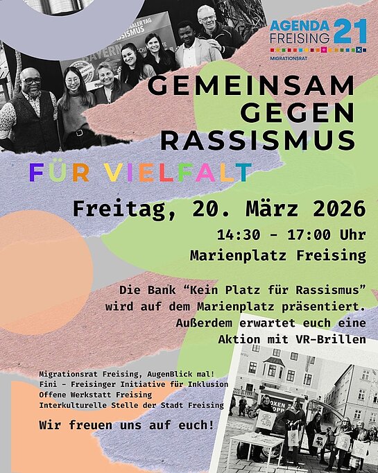 Auf dem Bild ist der Flyer zum Tag gegen Rassismus 2026 zu sehen Auf dem Bild ist der Flyer zum Tag gegen Rassismus 2026 zu sehen