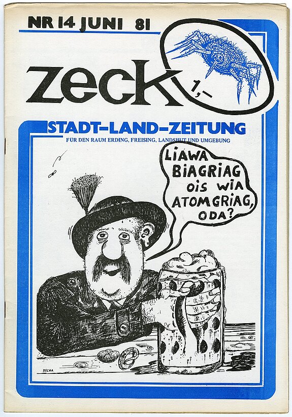 Titelblatt der Zeitschrift „Zeck“ vom Juni 1981.