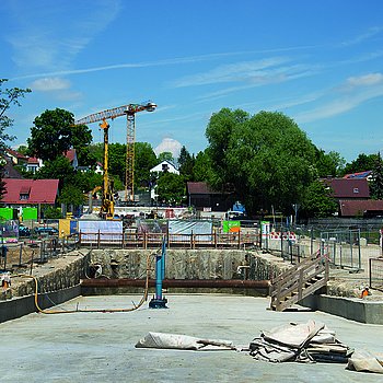 Westtangente Freising: Blick auf ein "Dock" mit Deckel.