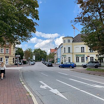 Blick auf die Bahnhofstraße
