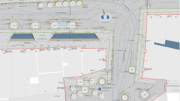 Umbauplan Obere Altstadt im Bereich Obere Hauptstraße und Bahnhofstraße