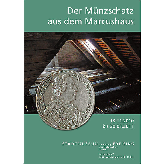 Plakat der Ausstellung Münzschatz 2010