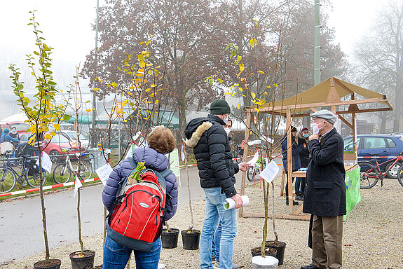 Eindrücke vom Verkauf der Obst- und Laubbäume des Förderprogramms der Stadt Freising. 