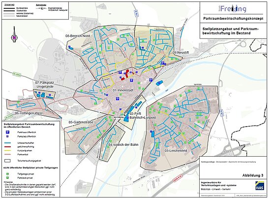 Parkplatzangebot, Stadt Freising