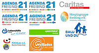 Eine Collage aus 11 bunten Logos