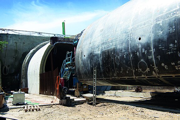 Westtangente Freising: Nordportal bergmännischer Tunnel. 