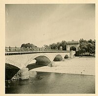 Freisinger Isarbrücke um 1941.