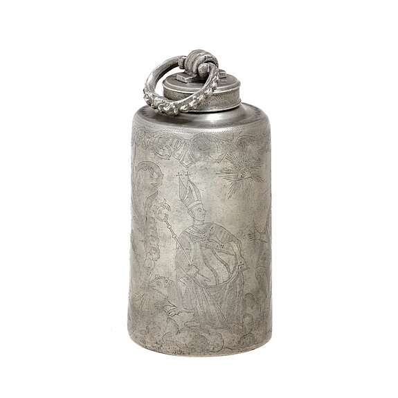 Zinnflasche von Matthias Anton Jesse, 2. Hälfte des 18. Jahrhunderts