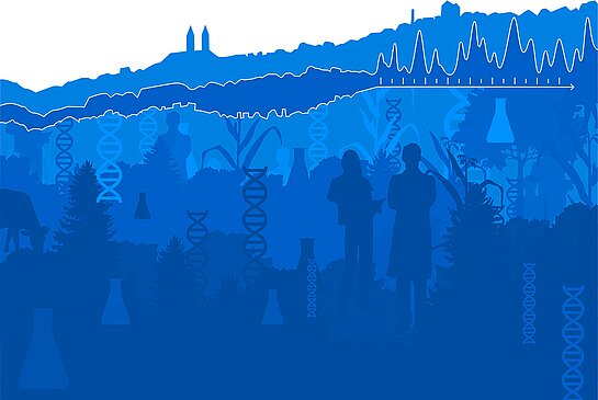 Die TUM School of Life Sciences hat für die Vortragsreihe ein visuelles Leitmotiv kreiert.