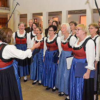 Musikalischer Gruß des Obervellacher Chors. (Foto: Stadt Freising)